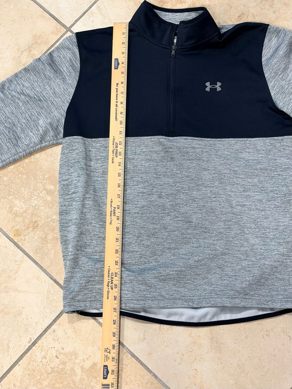 LG Black and Heather Gray Half-Zip Sweater - Picture 6 of 6
